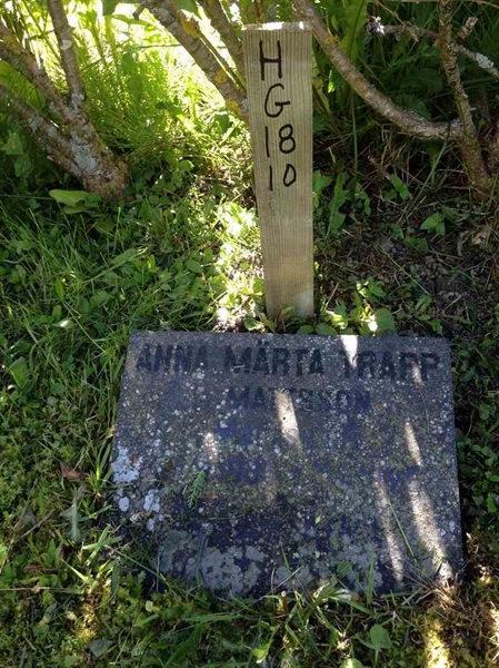 Grave number: HG 18    10