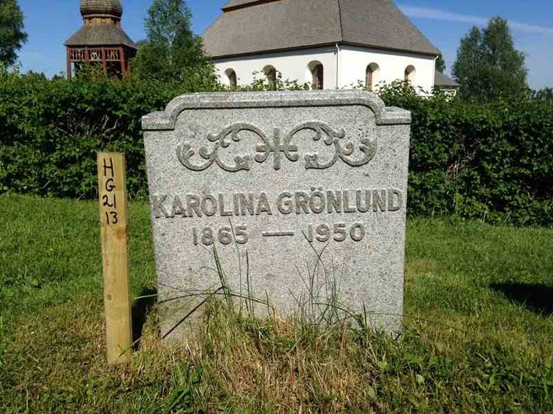 Grave number: HG 21    13