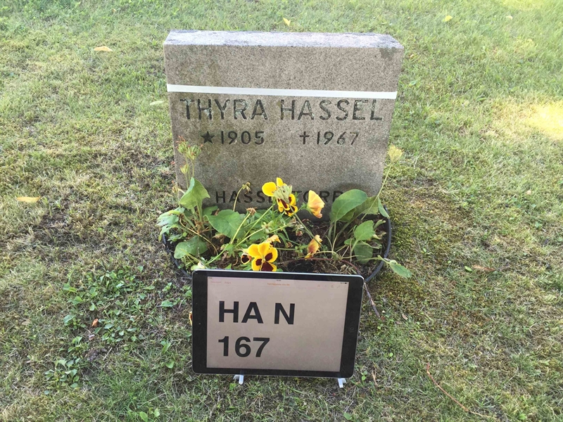 Grave number: HA N   167