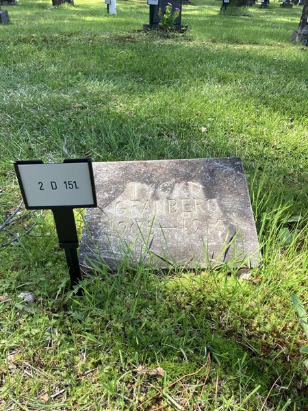 Grave number: 2 D   151