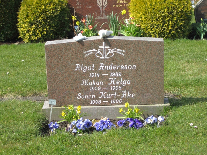 Grave number: 2 9    76