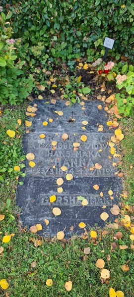Grave number: M D  153, 154
