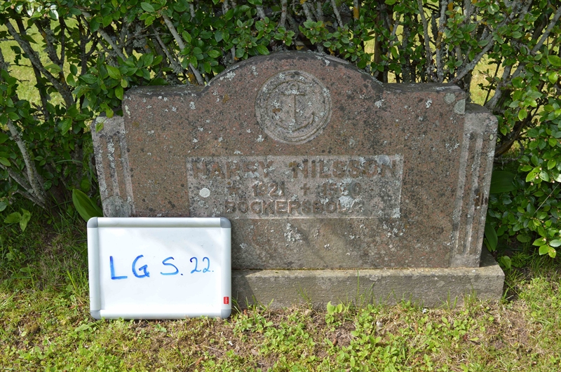 Grave number: LG S    22
