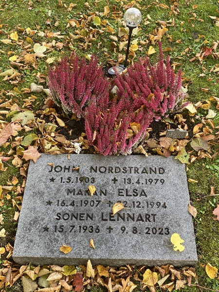 Grave number: 1 H   208