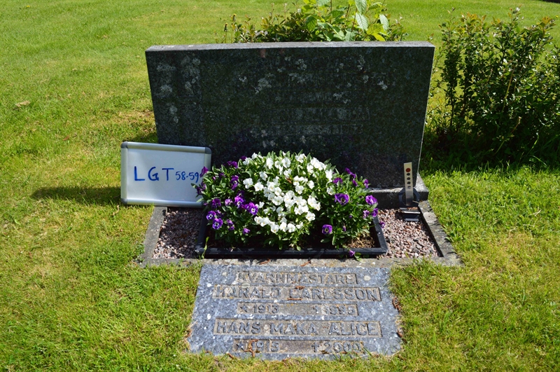 Grave number: LG T    58, 59