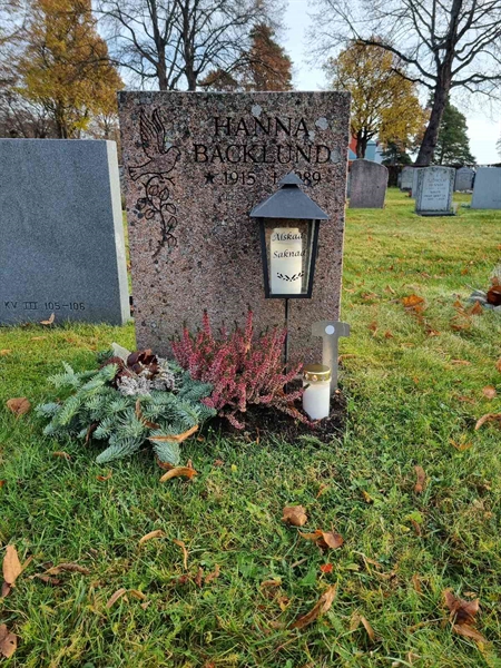 Grave number: 1 07   86