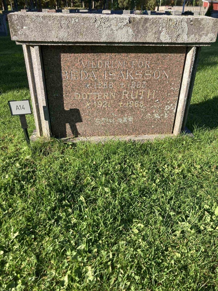 Grave number: 1 NA    14