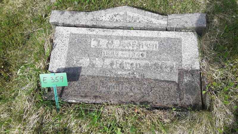 Grave number: KA E   359