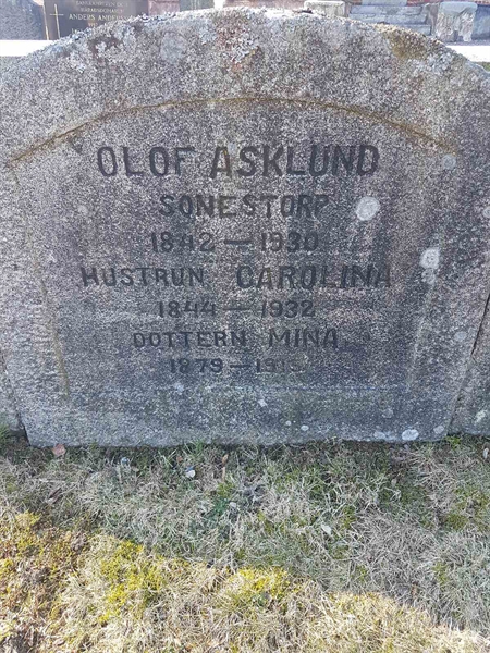 Grave number: RK Å 2     1, 2