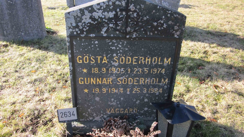 Grave number: KG G  2634