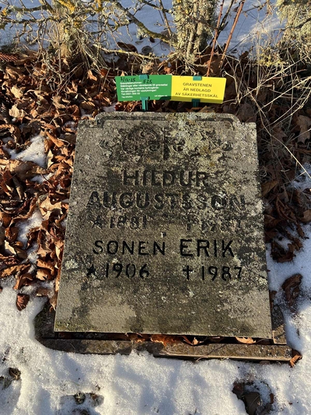 Gravnummer: SJ F    25