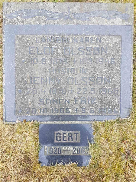 Grave number: RK T 1    15, 16