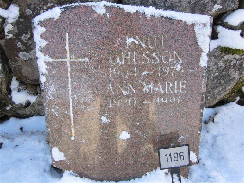 Grave number: KG E  1196