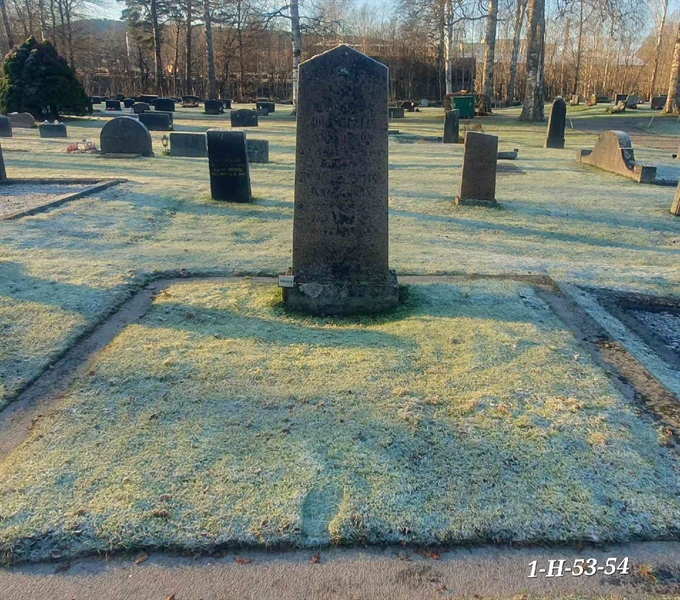 Gravnummer: 1 H    53-54