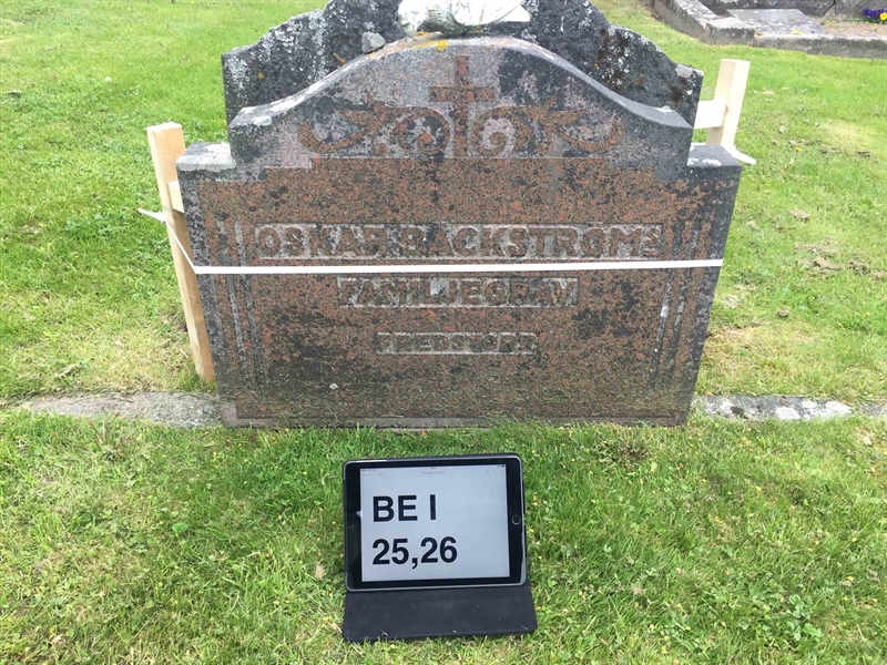 Grave number: BE I    25, 26