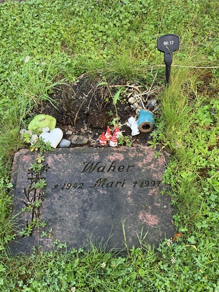 Grave number: 1 04    17
