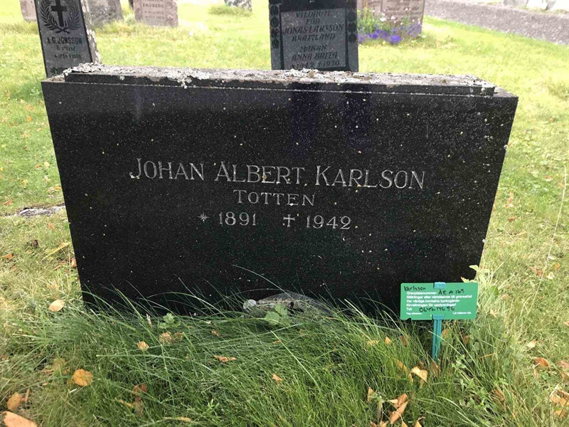 Grave number: ÅR A   165