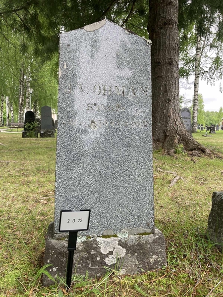 Grave number: 2 D    72