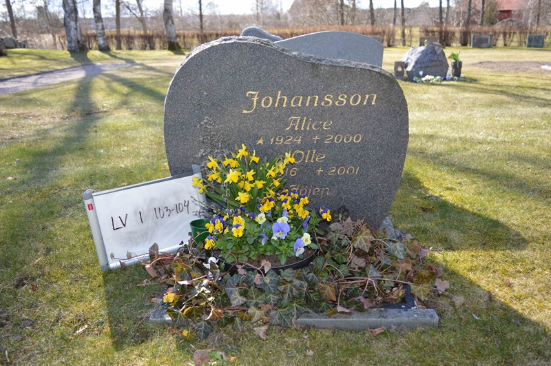 Grave number: LV I   103, 104