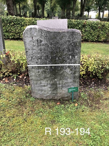 Grave number: AK R   193, 194