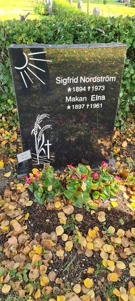 Grave number: M D  121, 122