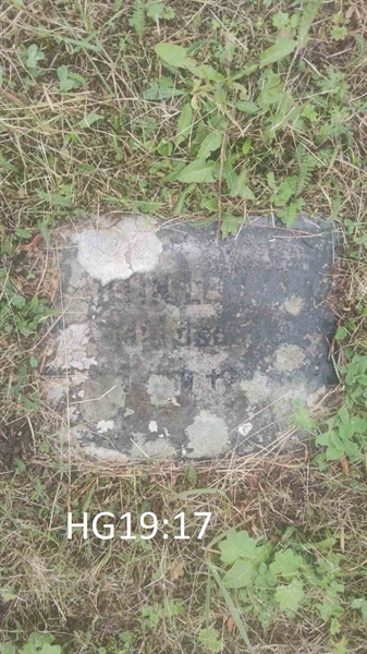 Grave number: HG 19    17