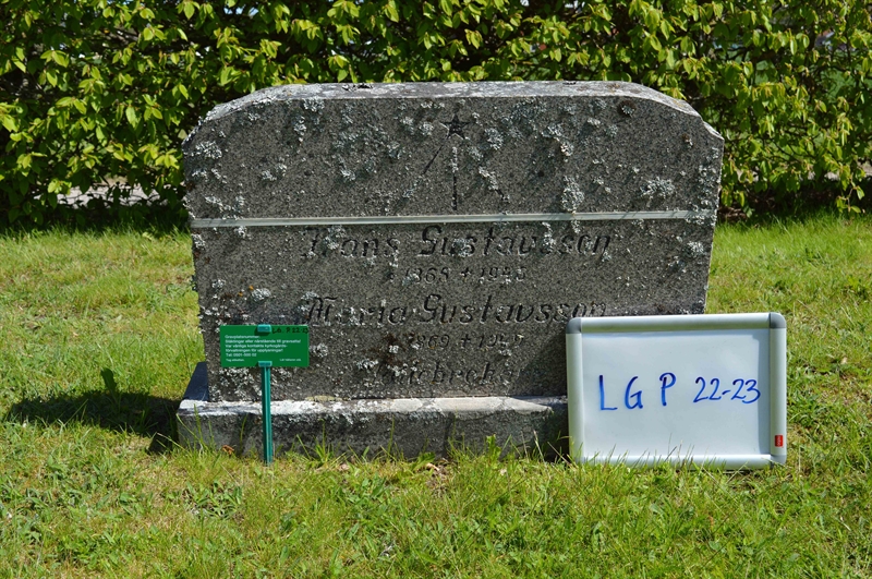 Grave number: LG P    22, 23