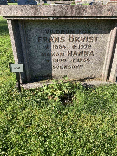 Grave number: 1 NA    50