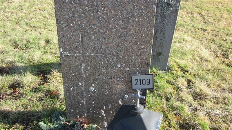 Grave number: KG F  2109