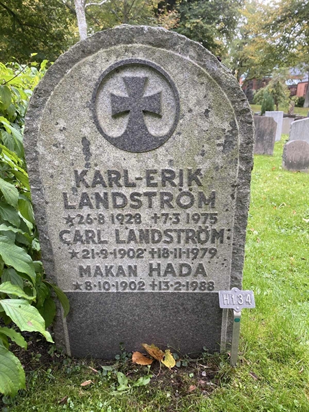 Gravnummer: 1 H   134