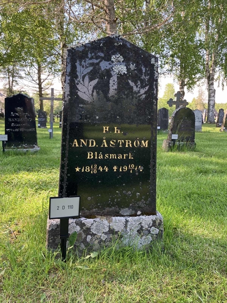 Grave number: 2 D   110