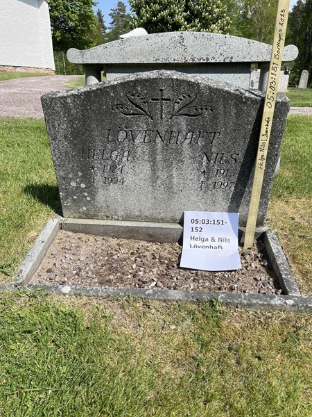 Grave number: 05 03   151-152