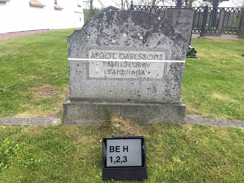 Grave number: BE H     1, 2, 3