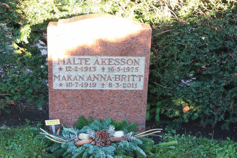 Grave number: Ö U09   122