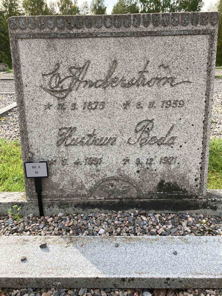 Hautatunnus: NK A    84