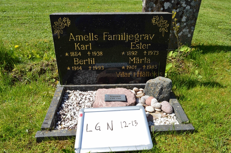 Grave number: LG N    12, 13