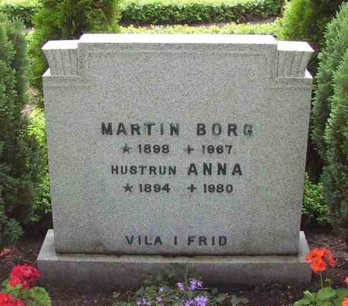 Grave number: BK A    62