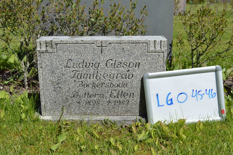 Grave number: LG O    45, 46