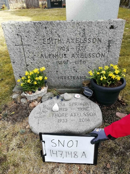 Grave number: SN 01   147, 148