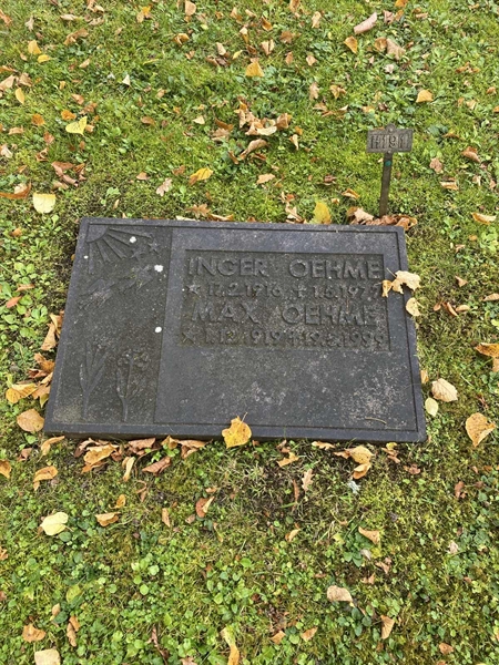 Grave number: 1 H   191