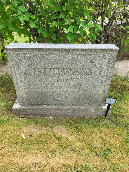 Grave number: Jä 04    83