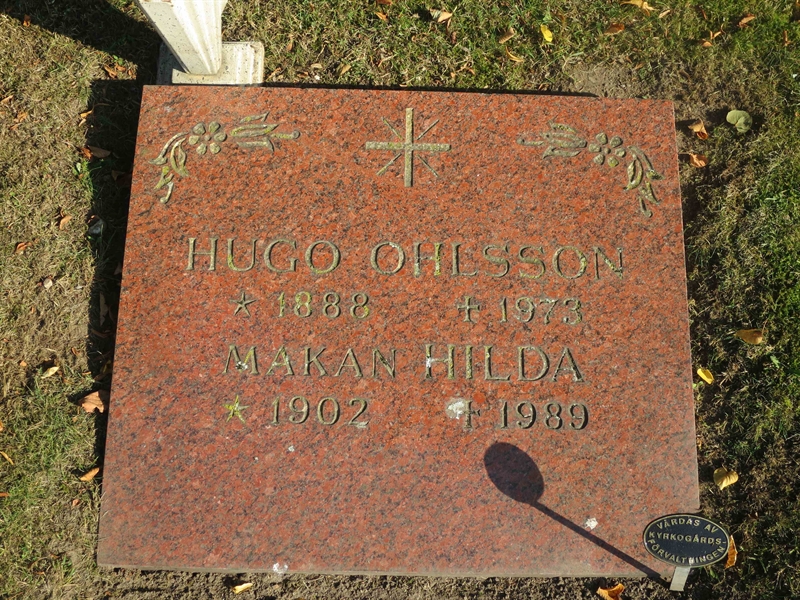Grave number: HK G   162