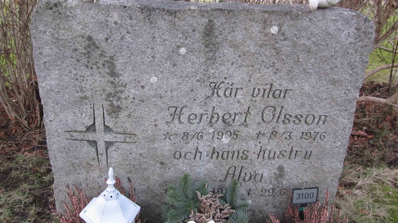 Grave number: KG H  3100, 3101