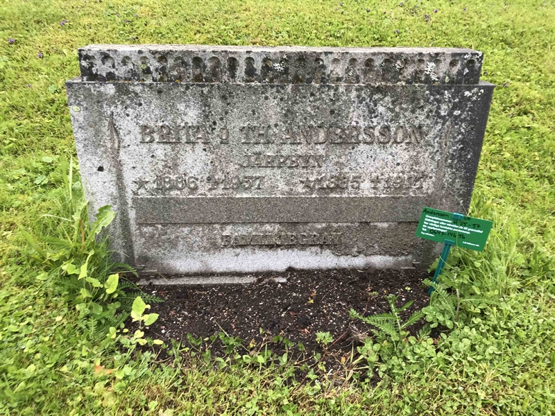Grave number: UN H    55, 56, 57