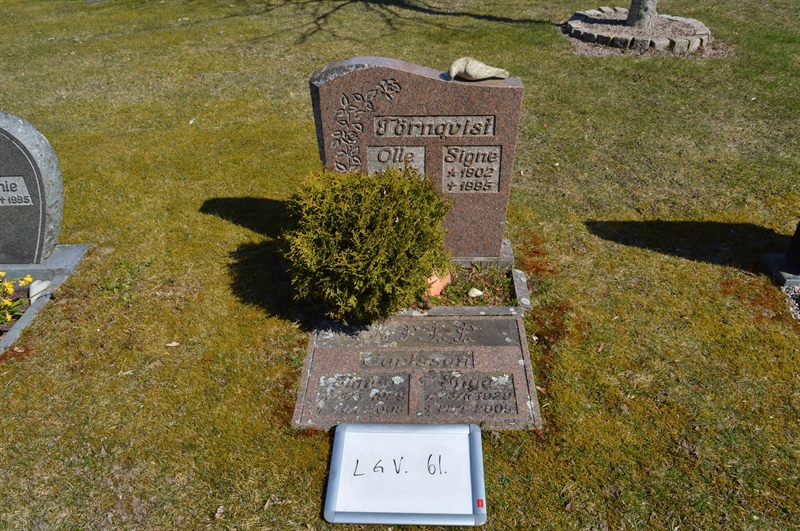 Grave number: LG V    61