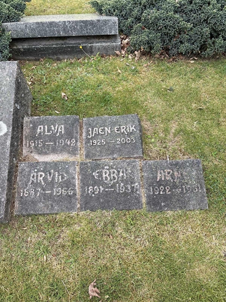 Grave number: SKF A   149, 150, 151, 152