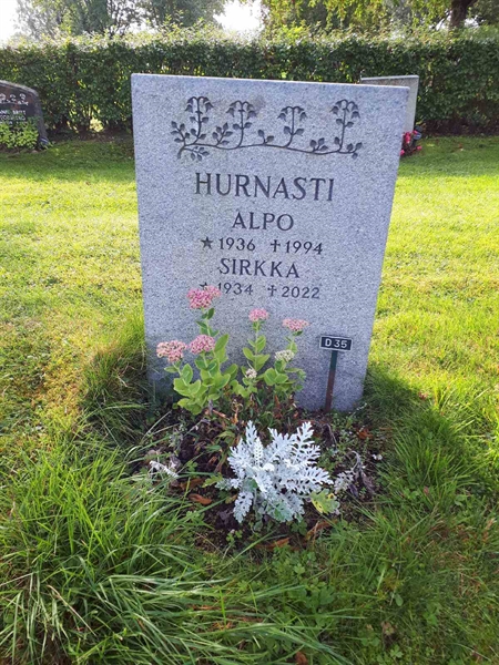 Gravnummer: NK F D    35