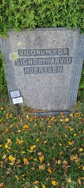 Grave number: M H   67, 68
