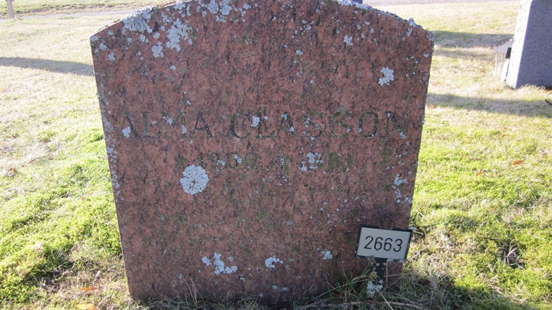 Grave number: KG G  2663