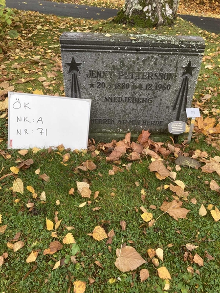 Grave number: Ö NK A    71
